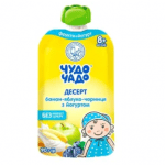 Десерт фруктовий Чудо-Чадо банан-яблуко-чорниця з йогуртом 90г - image-0